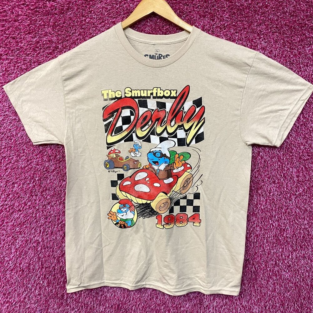 The Smurfbox Derby Cartoon Graphic Design T-Shirt Large